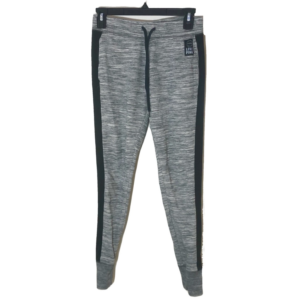 Victoria's Secret Pink Tuxedo Skinny Collegiate Pant Heather Night Snow XS